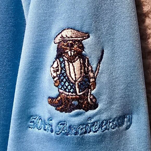 Slazenger Golf 1/4 Zip Pullover Jacket XL‎ Blue Beaver Meadows 50th Anniversary - Picture 5 of 10
